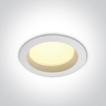 Στρογγυλό Χωνευτό LED Spot 18W SMD 3000K 90° Die Cast Λευκό IP54 230V