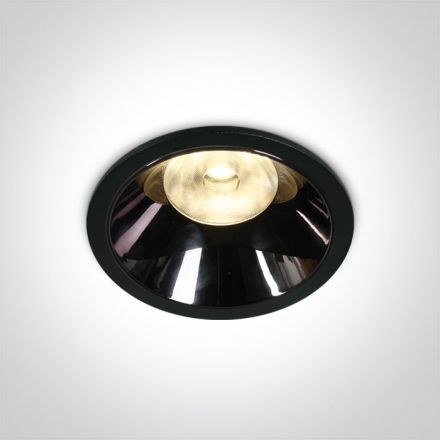 Χωνευτό Σποτ COB LED 18W 3000K Die Cast 230V Μαύρο/Dark Chrome Reflector