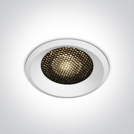 Χωνευτό Σποτ LED 18W Honeycomb Die Cast Αλουμίνιο Λευκό Dark Light