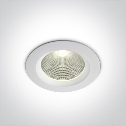 Χωνευτό COB LED Spot 20W 4000K 60° Die Cast Λευκό IP20 230V