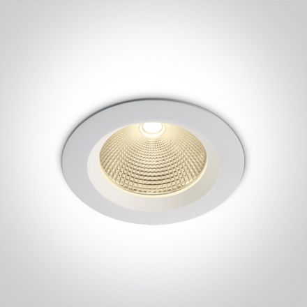 Χωνευτό COB LED Spot 20W 3000K 60° Die Cast Λευκό IP20 230V