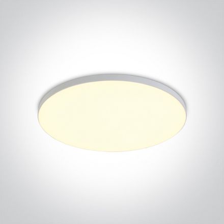 Στρογγυλό Χωνευτό LED Panel 20W 3000K Αλουμίνιο Λευκό IP20 230V