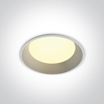 One Light Στρογγυλό Χωνευτό LED Spot 20W SMD 4000K 100° Die Cast Λευκό IP54 230V Dark Light