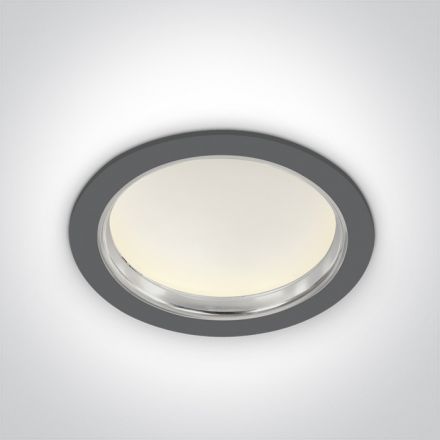Στρογγυλό Χωνευτό LED Panel 24W 4000K Αλουμίνιο Γκρι IP44 230V