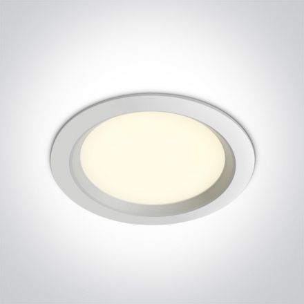 Στρογγυλό Χωνευτό LED Panel 24W 3000K Αλουμίνιο Λευκό IP20 230V
