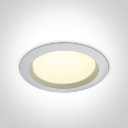 One Light Στρογγυλό Χωνευτό LED Spot 25W SMD 4000K 90° Die Cast Λευκό IP54 230V