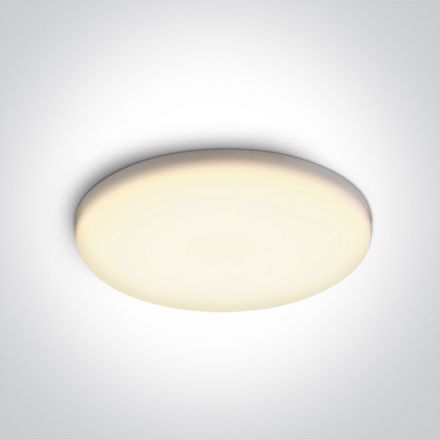 One Light Στρογγυλό Χωνευτό LED Spot 30W SMD 3000K 120° Frameless Die Cast Λευκό IP65 230V
