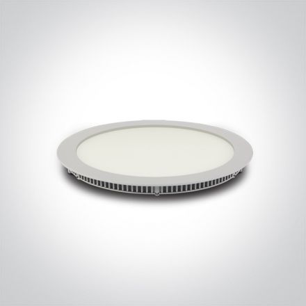 Στρογγυλό Χωνευτό LED Panel 30W 4000K Die Cast Λευκό IP40 230V
