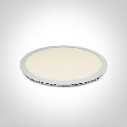 Στρογγυλό Χωνευτό SMD LED Panel 40W 4000K Die Cast Λευκό IP40 230V