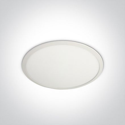 Στρογγυλό Χωνευτό LED Panel 48W 6000K Die Cast Λευκό IP20 230V Dimmable