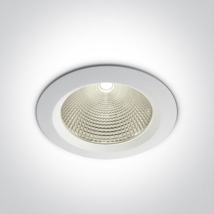 Χωνευτό COB LED Spot 60W 4000K 60° Die Cast Λευκό IP20 230V