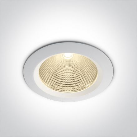 Χωνευτό COB LED Spot 60W 3000K 60° Die Cast Λευκό IP20 230V