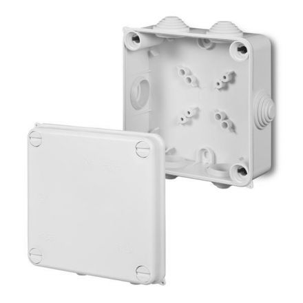 Μπουάτ Εξωτερικό 133x133x64 Με Πλαστική Βίδα IP55 Λευκό IK04