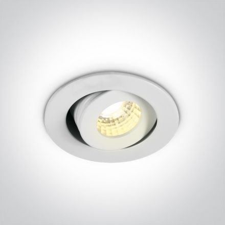 Χωνευτό LED Spot 1W/2W 3000K 40° Αλουμίνιο Λευκό