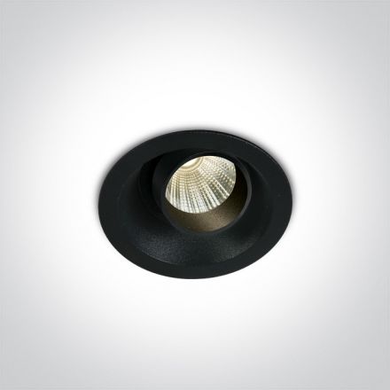 Χωνευτό LED Spot 3W 3000K 30° Αλουμίνιο Μαύρο