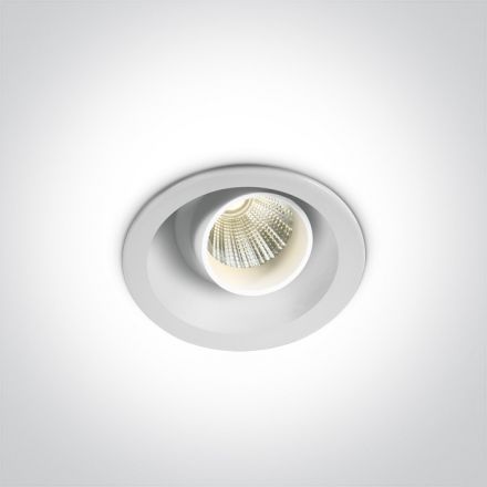 Χωνευτό LED Spot 3W 3000K 30° Αλουμίνιο Λευκό
