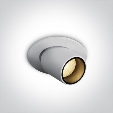 Χωνευτό Spot COB LED 3W 3000K 36° Αλουμίνιο Λευκό IP20 Dark Light