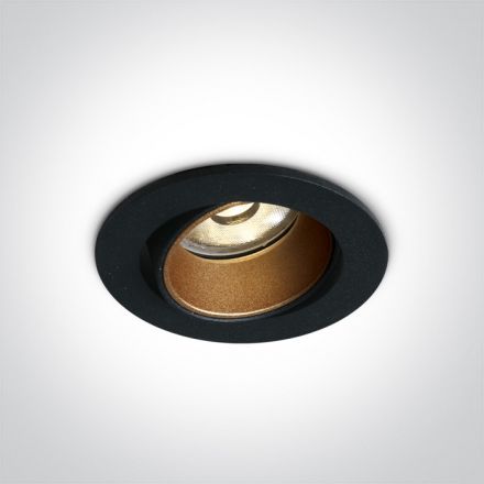 Χωνευτό Spot COB LED 3W/5W 3000K 35° Αλουμίνιο Μαύρο Dimmable
