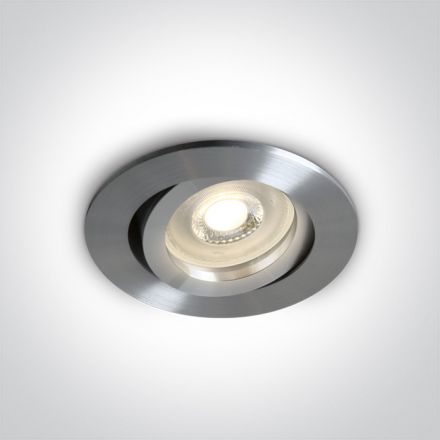 One Light Χωνευτό LED Spot GU10 MR16 Round Clip 100-240V Αλουμίνιο
