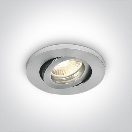 Στρογγυλό Χωνευτό LED Spot GU5.3 MR16 12V Αλουμίνιο 90x20