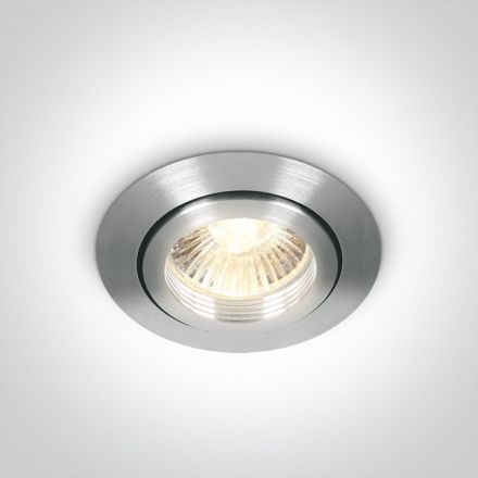 Στρογγυλό Χωνευτό LED Spot GU5.3 MR16 12V Αλουμίνιο 80x35