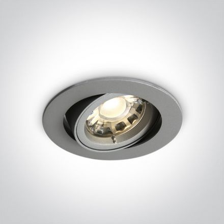 Χωνευτό LED Spot Ρυθμιζόμενο GU10 MR16 100-240V Αλουμίνιο Γκρι