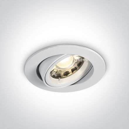 Χωνευτό LED Spot Ρυθμιζόμενο GU10 MR16 100-240V Αλουμίνιο Λευκό