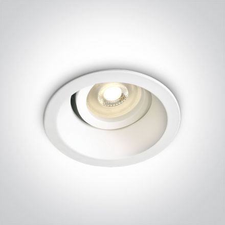 Χωνευτό LED Spot GU10 MR16 100-240V Αλουμίνιο Λευκό Dark Light 11105D4