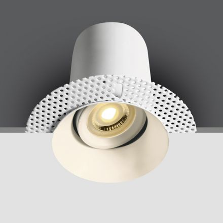 LED Trimless Spot GU10 MR16 100-240V Αλουμίνιο Λευκό Fire Rated Dark Light