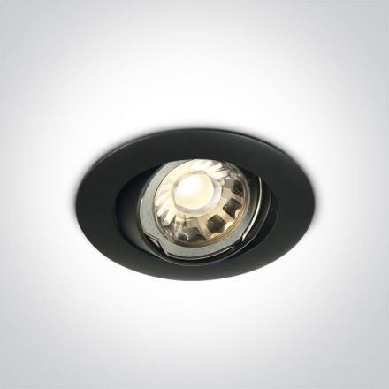 Χωνευτό LED Spot GU10 MR16 100-240V Αλουμίνιο Μαύρο