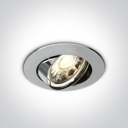 Χωνευτό LED Spot GU10 MR16 100-240V Αλουμίνιο Chrome