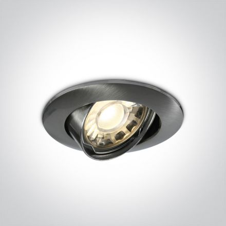 Χωνευτό LED Spot GU10 MR16 100-240V Αλουμίνιο Brushed Chrome