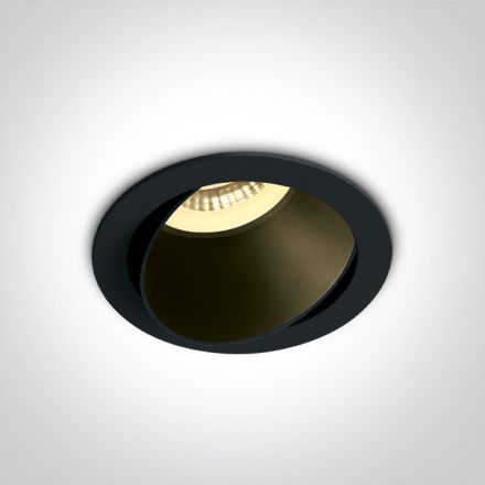 One Light Χωνευτό LED Spot GU10 MR16 100-240V Αλουμίνιο/Πλαστικό Μαύρο