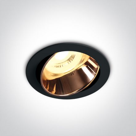 Χωνευτό LED Spot GU10 MR16 100-240V Αλουμίνιο/Πλαστικό Μαύρο/Copper