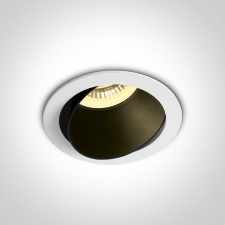 One Light Χωνευτό LED Spot GU10 MR16 100-240V Αλουμίνιο/Πλαστικό Λευκό/Μαύρο