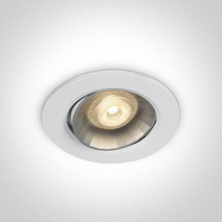 Χωνευτό Ρυθμιζόμενο LED Spot 6W 3000K 38° Πλαστικό