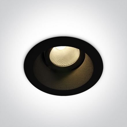 Χωνευτό Spot LED 7W 3000K 60° Αλουμίνιο Μαύρο Dark Light 230V
