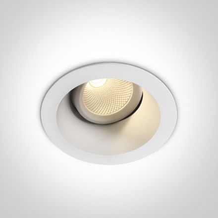 Χωνευτό Spot LED 7W 3000K 60° Αλουμίνιο Λευκό Dark Light 230V