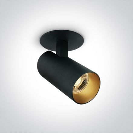 Χωνευτό Spot COB LED 7W 3000K 36° Αλουμίνιο Μαύρο IP20 Dark Light
