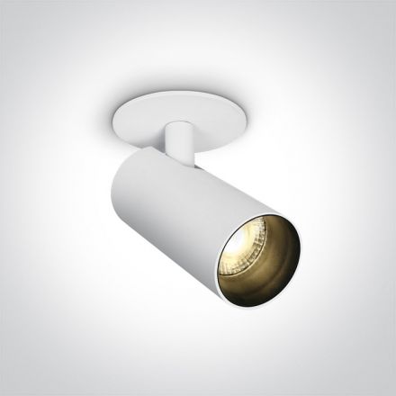 Χωνευτό Spot COB LED 7W 3000K 36° Αλουμίνιο Λευκό IP20 Dark Light