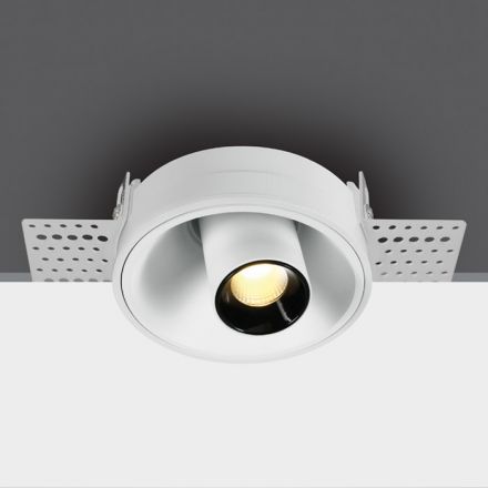 One Light Χωνευτό Spot COB LED 7W 3000K 38° Trimless Αλουμίνιο IP20 230V