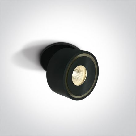 Χωνευτό Spot COB LED 8W 3000K 25° Αλουμίνιο Μαύρο