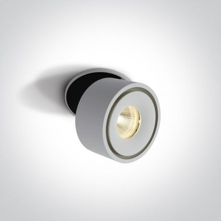 Χωνευτό Spot COB LED 8W 3000K 25° Αλουμίνιο Λευκό