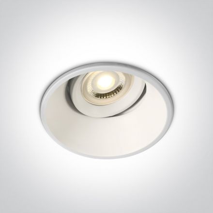 LED Spot GU10 MR16 100-240V Αλουμίνιο Λευκό Fire Rated Dark Light