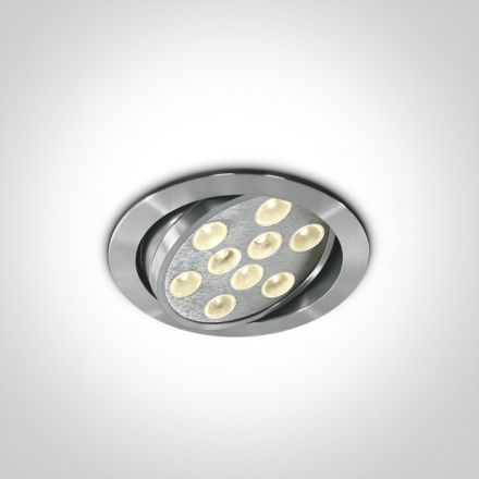 Χωνευτό Multi LED Spot 9x1W Ρυθμιζόμενο 3000K 35° Αλουμίνιο IP20