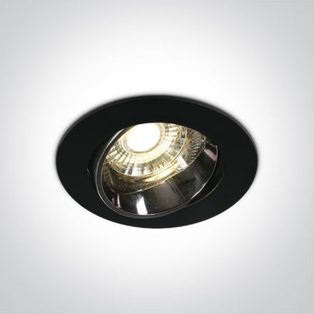 Χωνευτό LED Spot 10W COB Ρυθμιζόμενο 3000K 30° Die Cast Μαύρο IP20 230V Dark Light