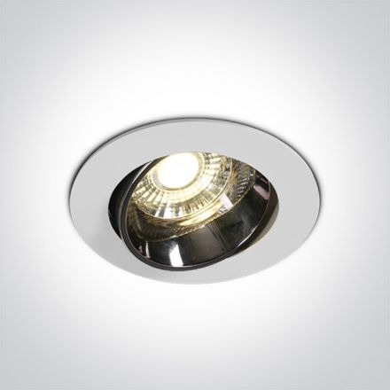 Χωνευτό LED Spot 10W COB Ρυθμιζόμενο 3000K 30° Die Cast Λευκό IP20 230V Dark Light