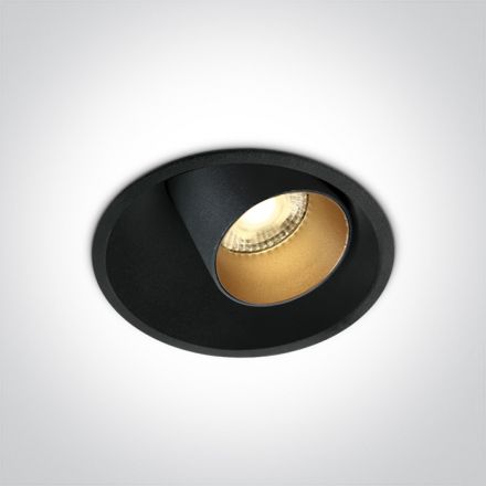 Στρογγυλό Χωνευτό Spot LED 11W 3000K 38° Αλουμίνιο Μαύρο Dark Light 230V