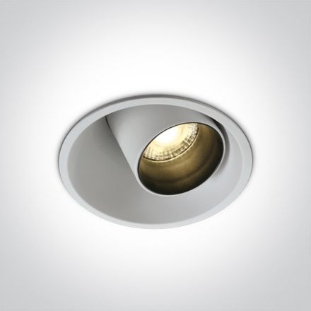 Στρογγυλό Χωνευτό Spot LED 11W 3000K 38° Αλουμίνιο Λευκό Dark Light 230V