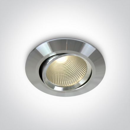 Στρογγυλό Χωνευτό LED Spot 12W 3000K 38° Αλουμίνιο Dimmable
